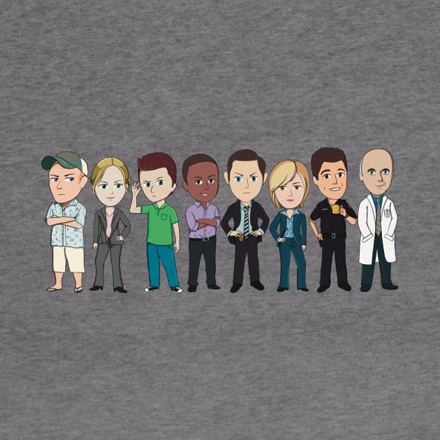 Complete Team Psych Chibi characters by CraftyNinja